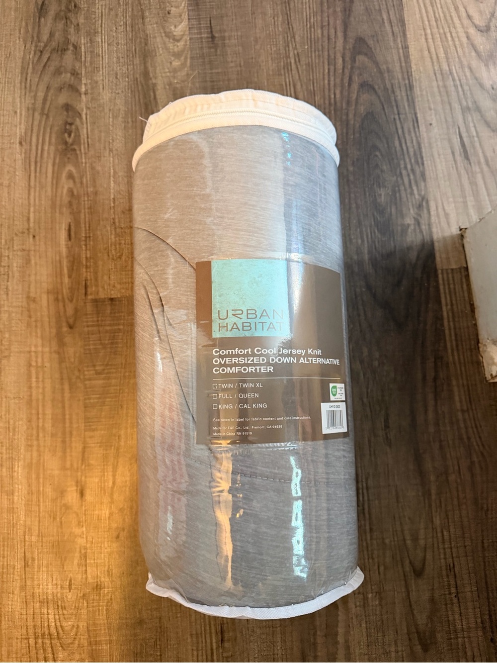 Habitat Gray Jersey-Knit Oversized Down Alternative Comforter